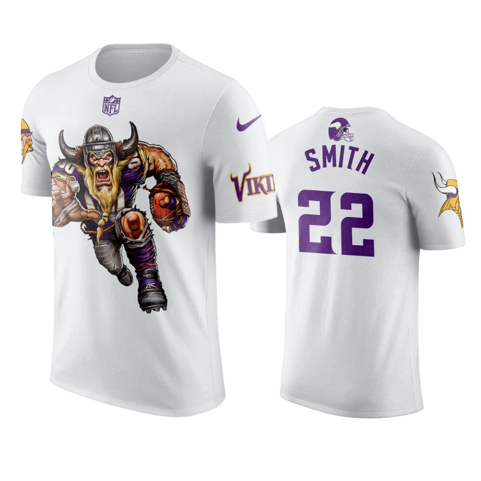 vikings harrison smith white vicious viking t shirt