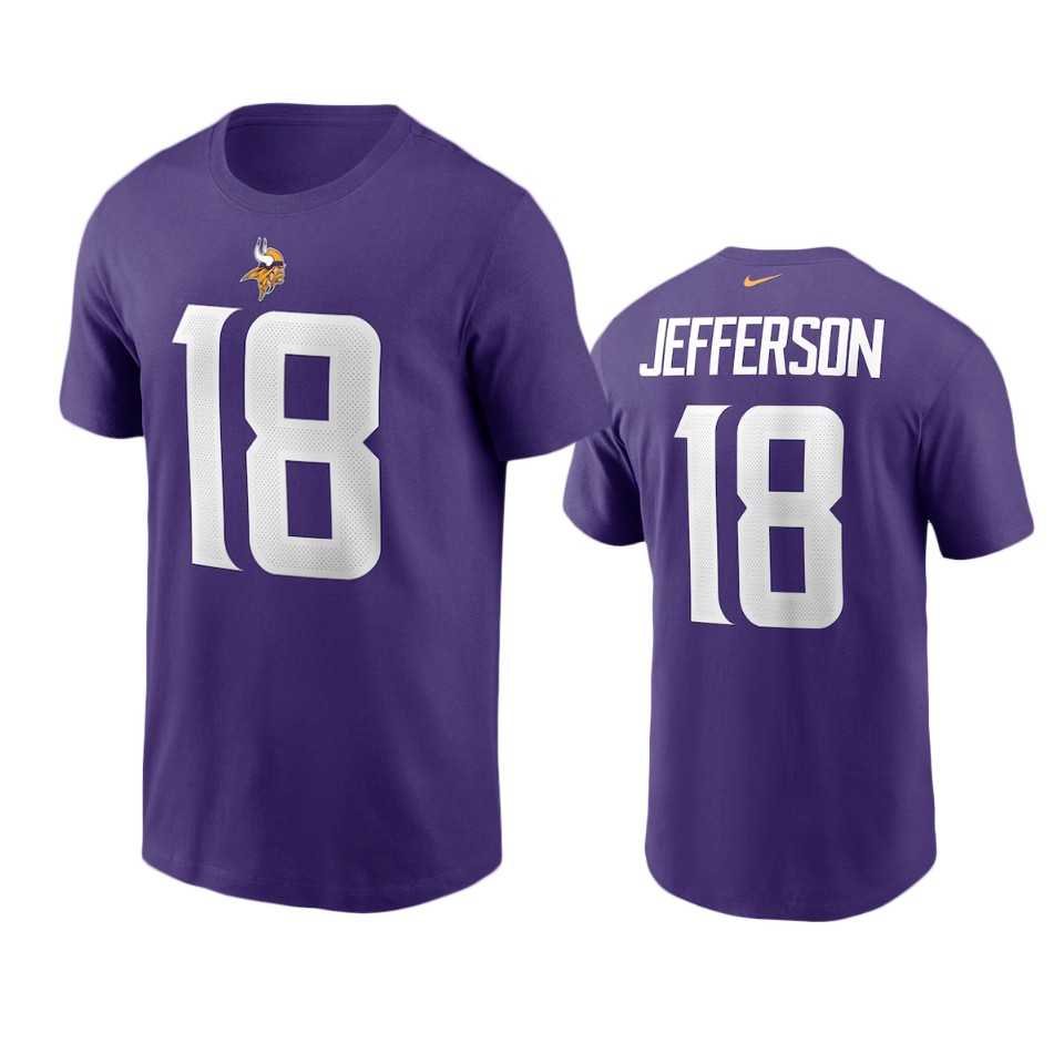 vikings justin jefferson nikepurple t shirt