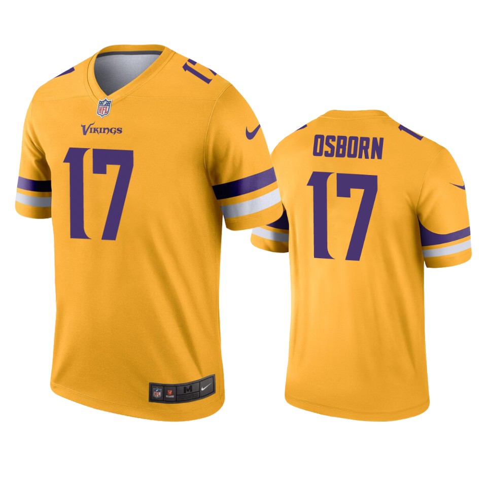 vikings k.j. osborn gold inverted legend jersey