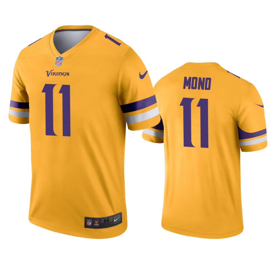 vikings kellen mond gold inverted legend jersey