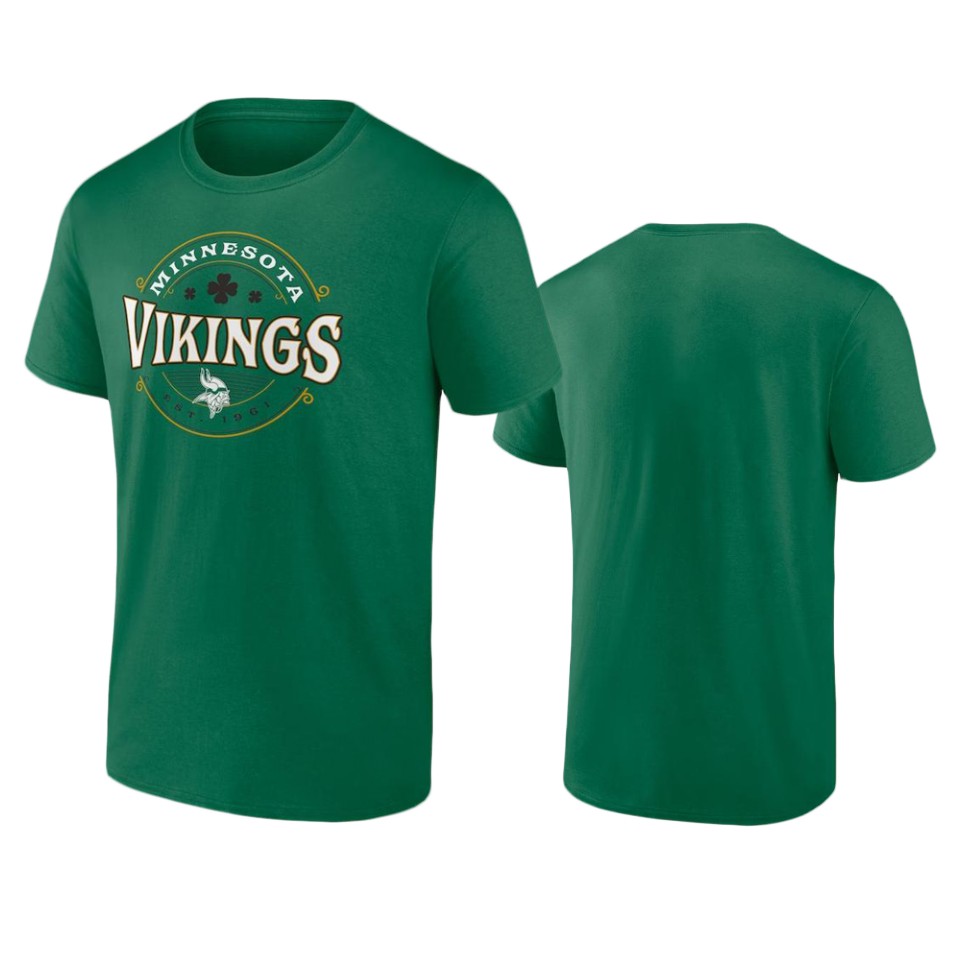 vikings kelly green st. patrick's day lucky t shirt
