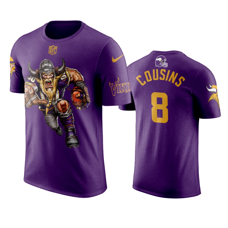 vikings kirk cousins purple vicious viking t shirt