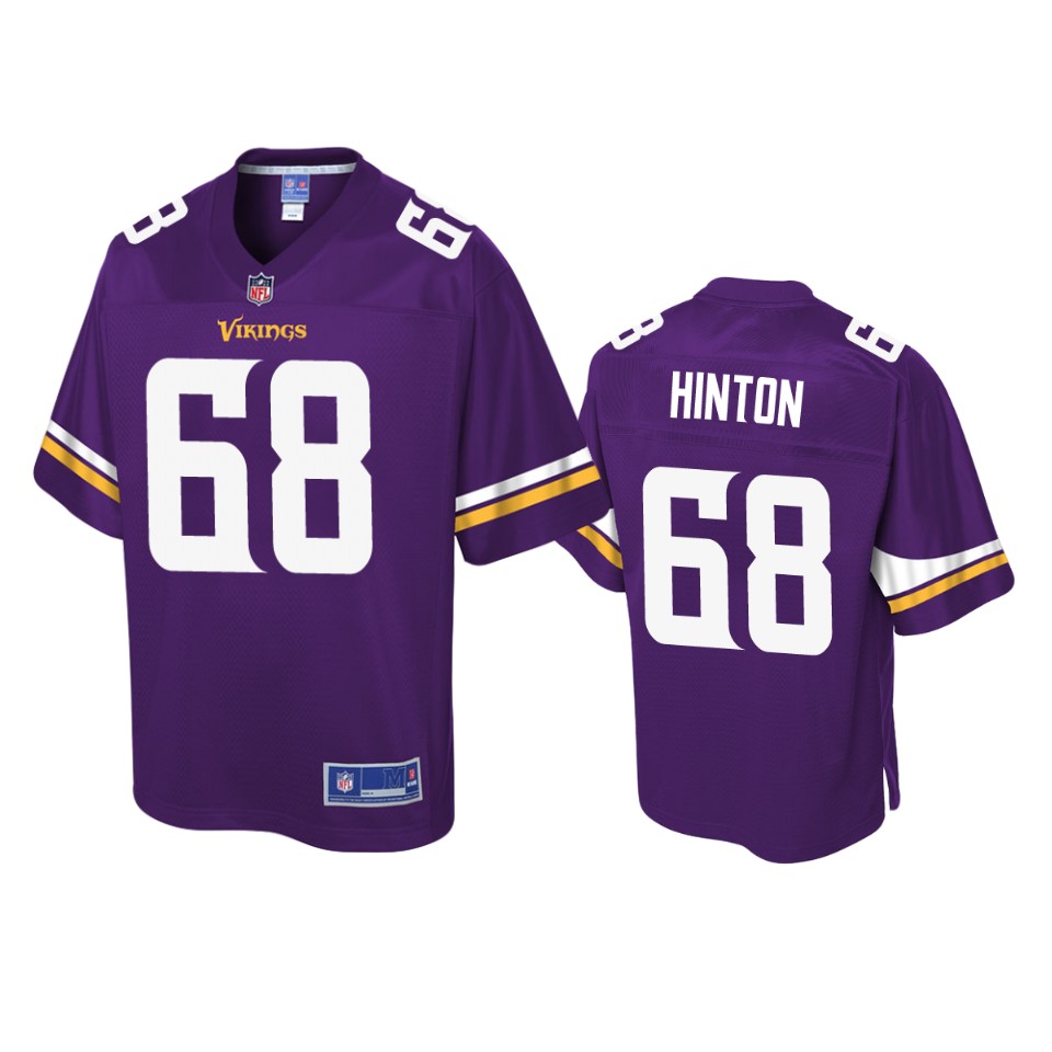 vikings kyle hinton purple pro line jersey