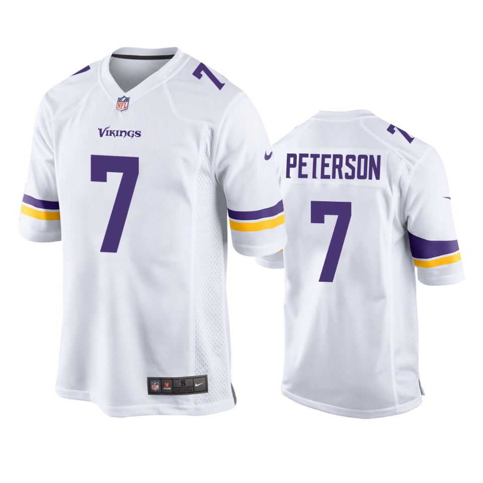 vikings patrick peterson white game jersey