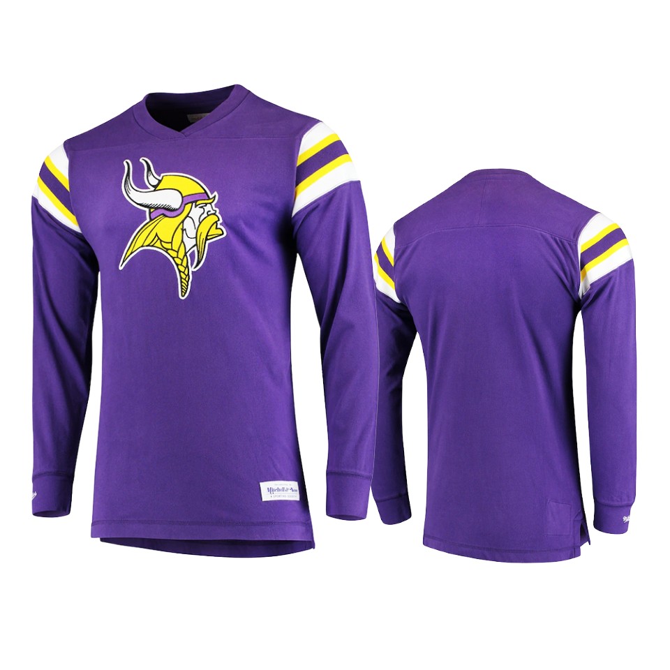 vikings purple captain v neck t shirt