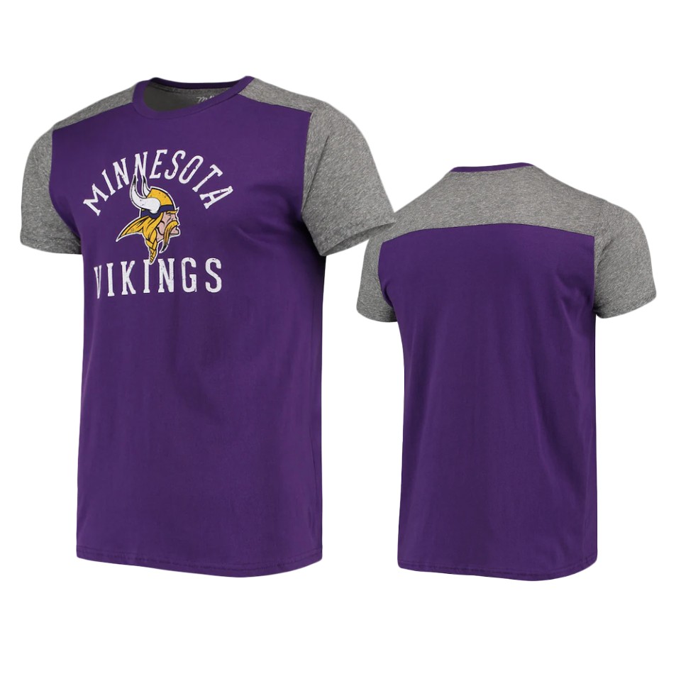 vikings purple gray field goal slub t shirt
