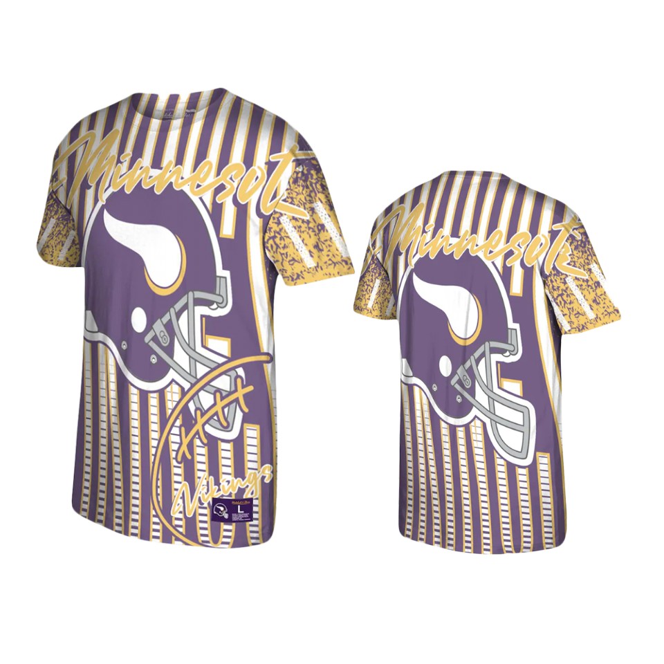 vikings purple jumbotron historic logo t shirt