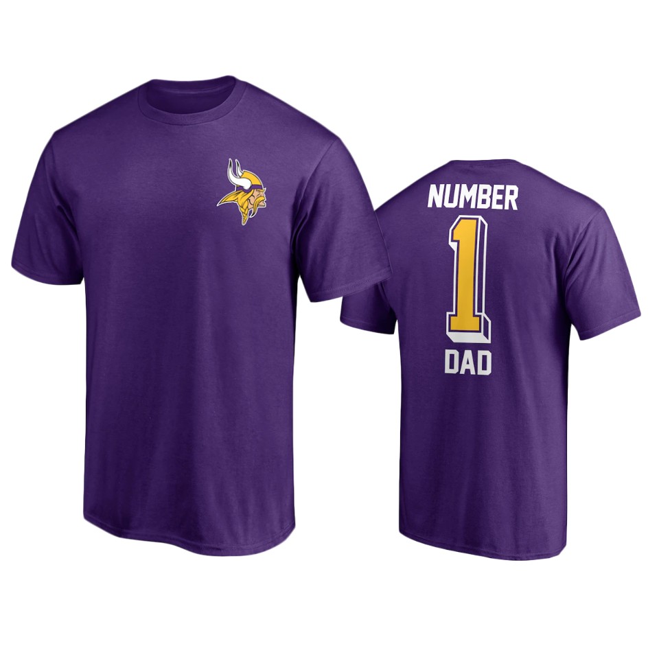 vikings purple no. 1 dad t shirt