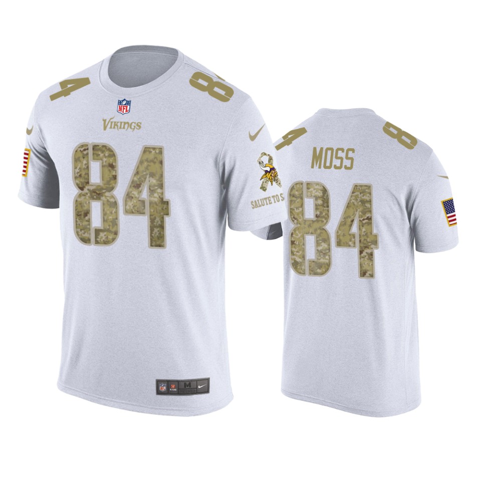 vikings randy moss white salute to service t shirt