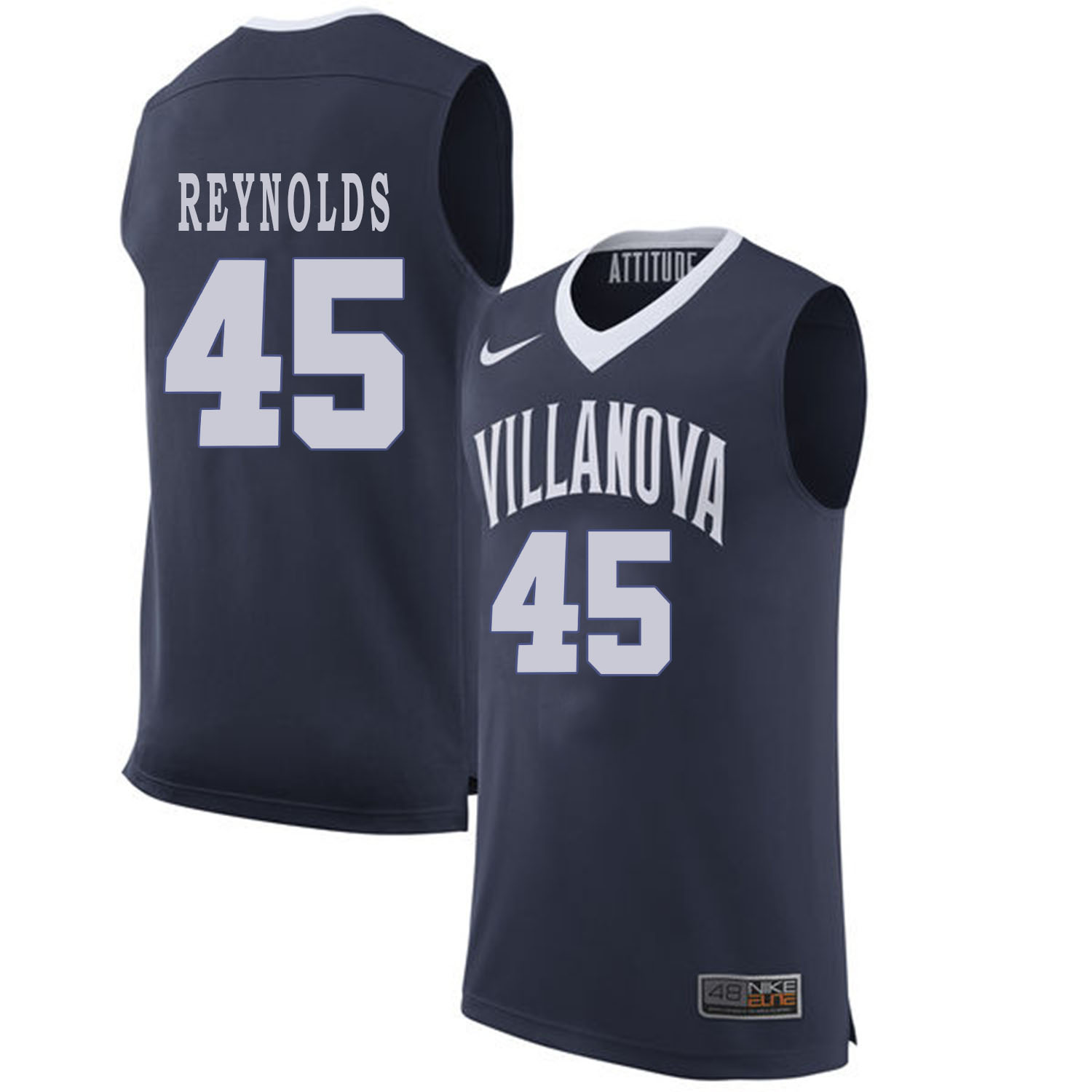 villanova wildcats darryl reynolds navy blue college basketball jersey