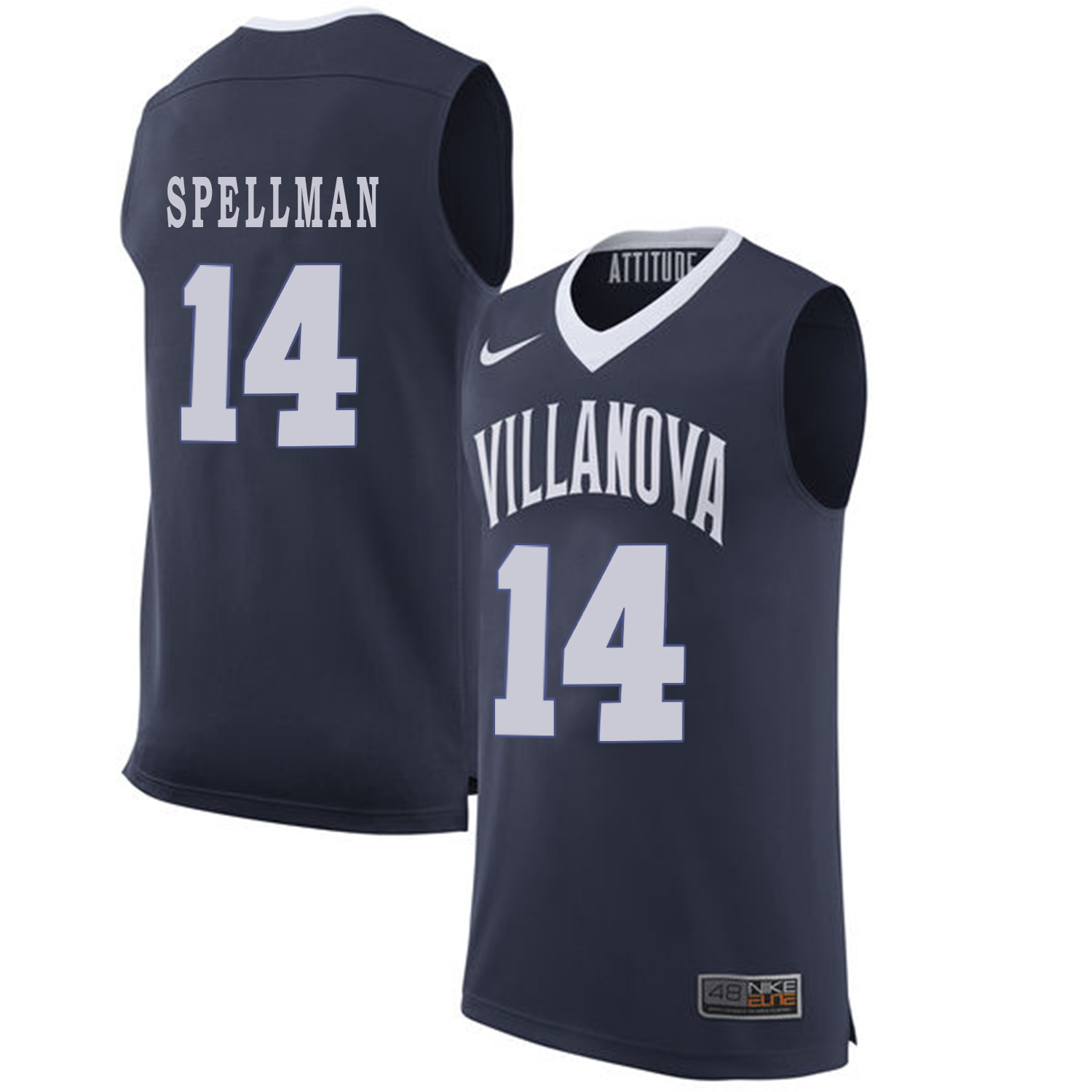villanova wildcats omari spellman navy blue college basketball jersey