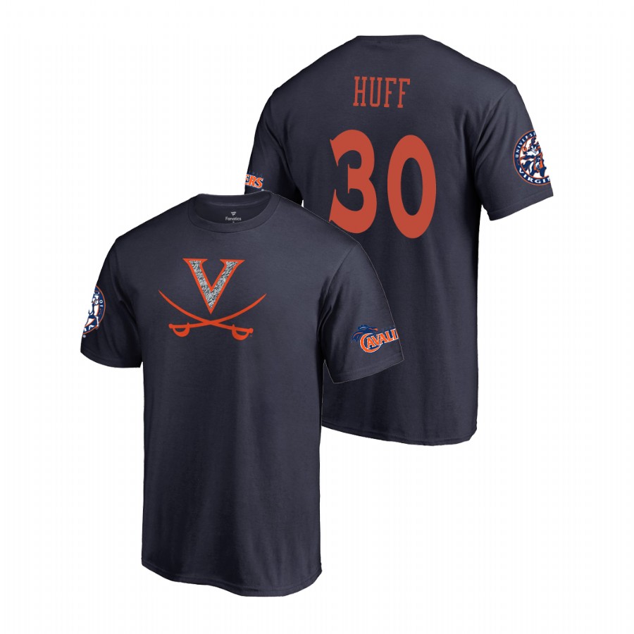 virginia cavaliers basketball jay huff navy static logo men's t shirt
