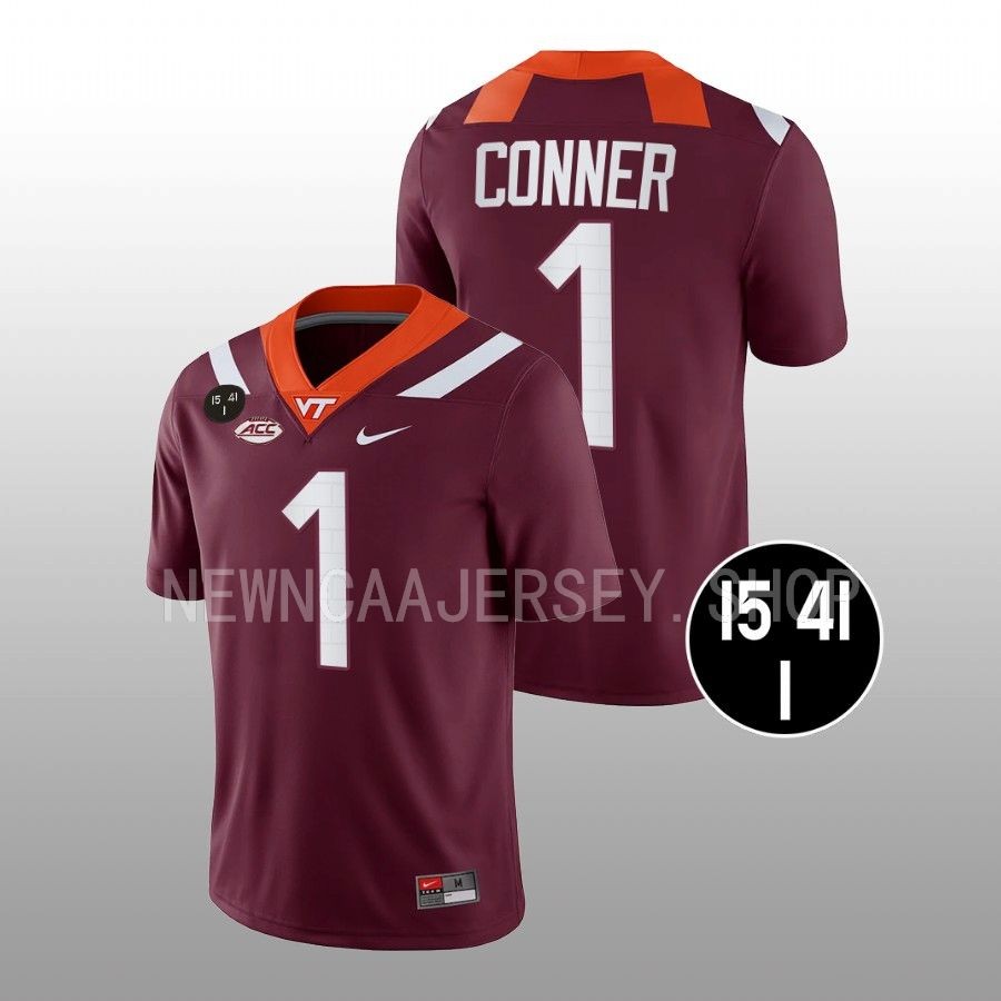 virginia tech hokies chamarri conner maroon football uva strong men jersey