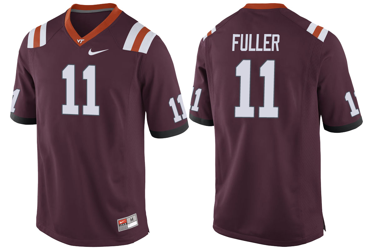 virginia tech hokies maroon kendall fuller player performance jersey