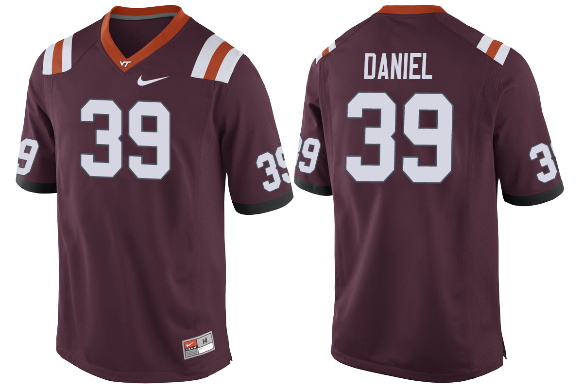 virginia tech hokies maroon sean daniel player performance jersey