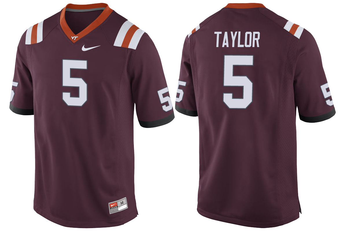 virginia tech hokies maroon tyrod taylor player performance jersey