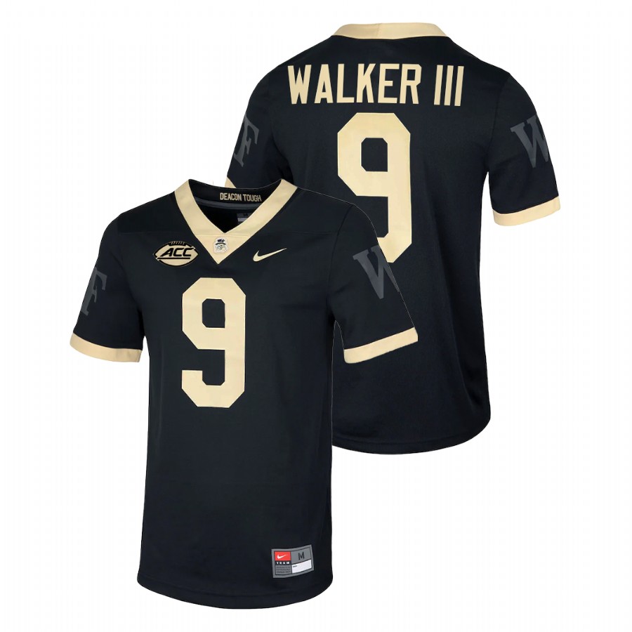 wake forest demon deacons kenneth walker iii black college football replica jersey
