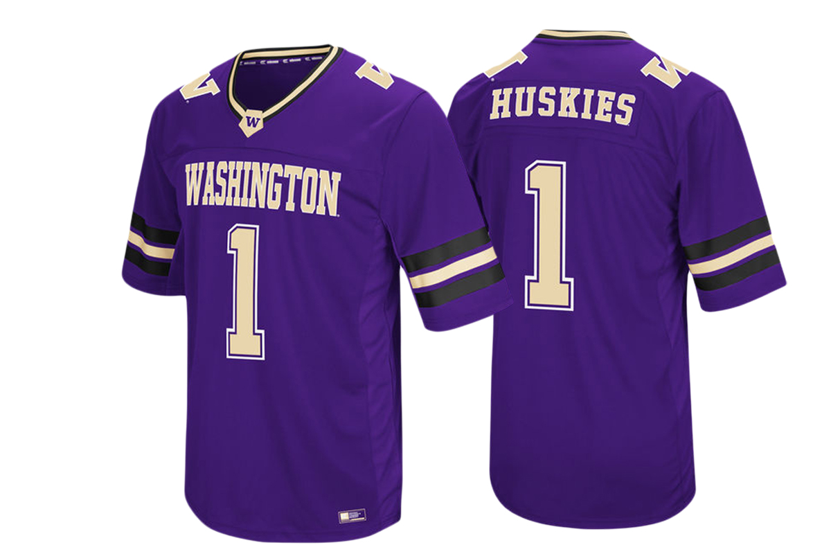 washington huskies 1 purple colosseum hail mary ii football jersey