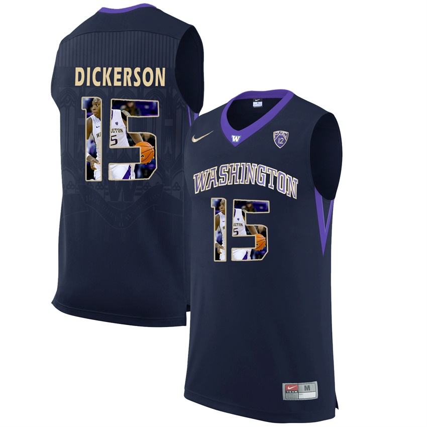 washington huskies black 15 noah dickerson ncaa college basketball player portrait fashion jersey