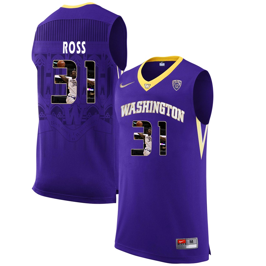 washington huskies purple 31 terrence ross ncaa college basketball player portrait fashion jersey