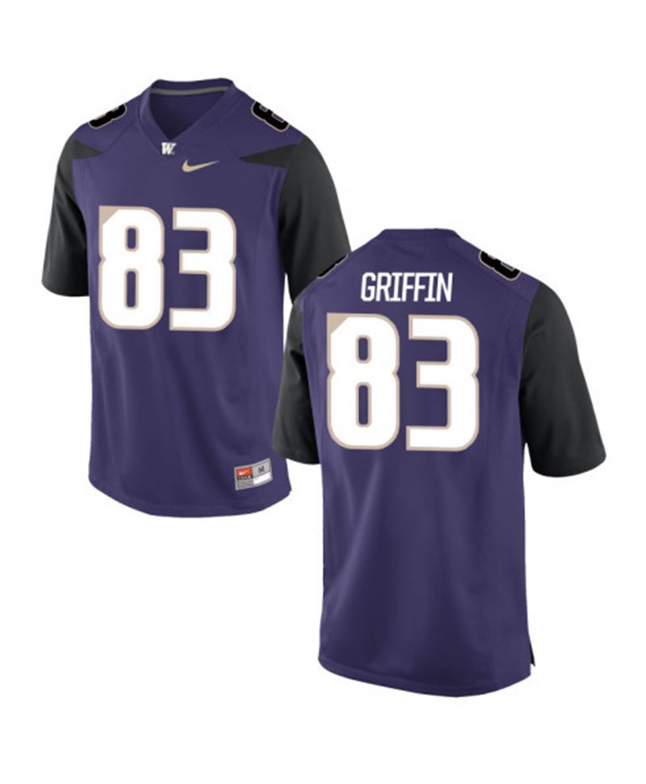 washington huskies purple connor griffin college football jersey