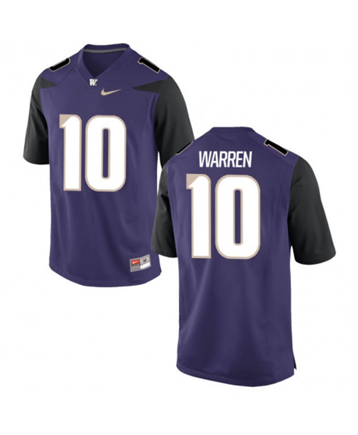 washington huskies purple jusstis warren college football jersey