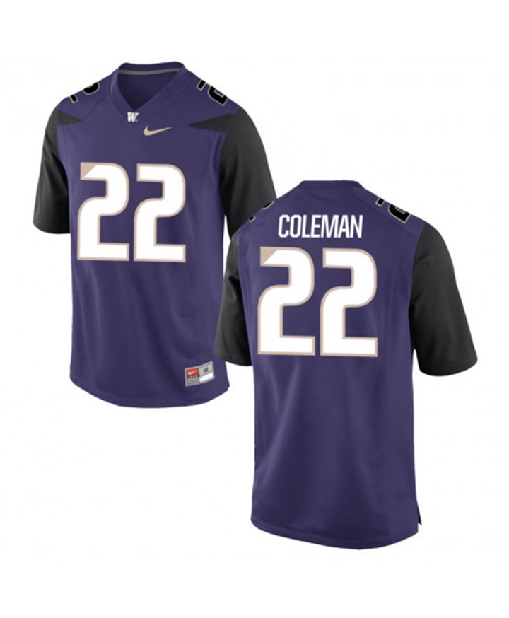washington huskies purple lavon coleman college football jersey