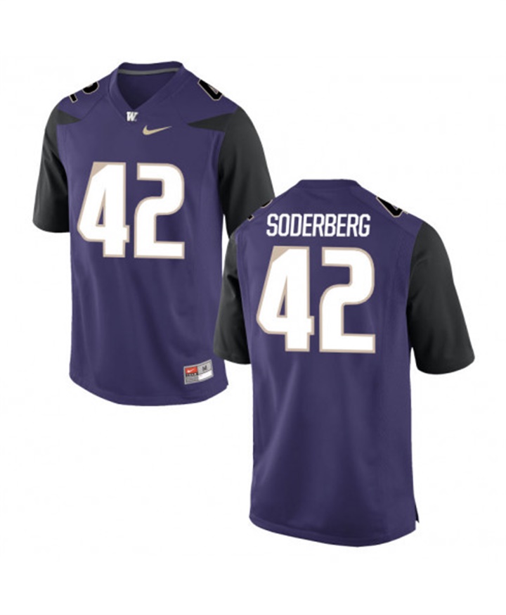 washington huskies purple van soderberg college football jersey