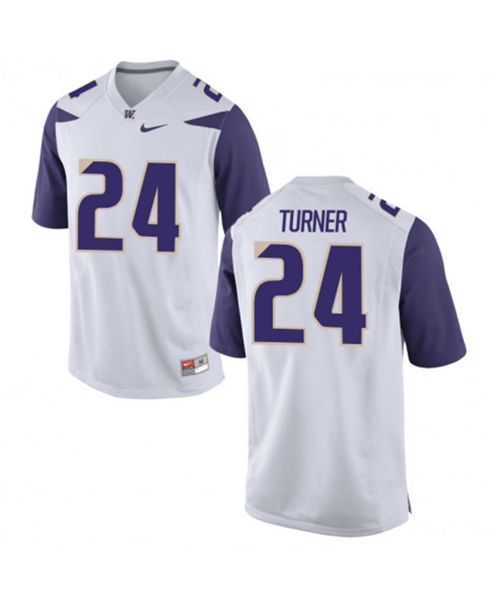 washington huskies white ezekiel turner college football jersey