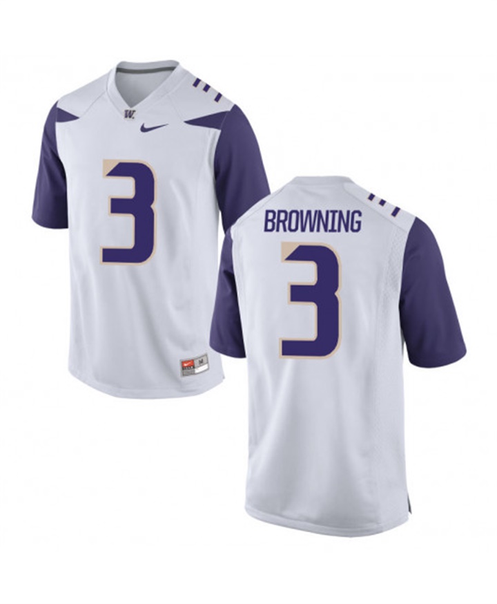 washington huskies white jake browning college football jersey