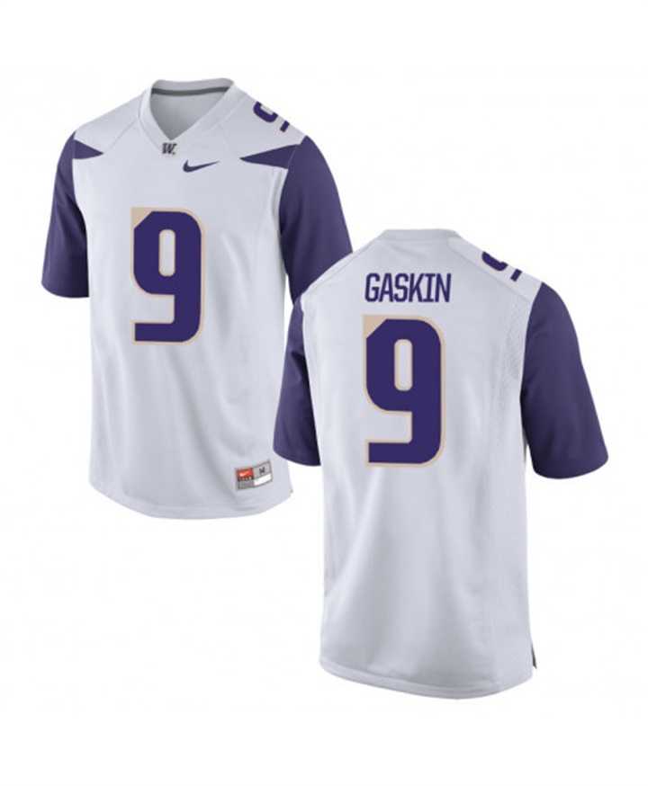washington huskies white myles gaskin college football jersey