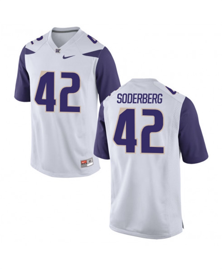 washington huskies white van soderberg college football jersey