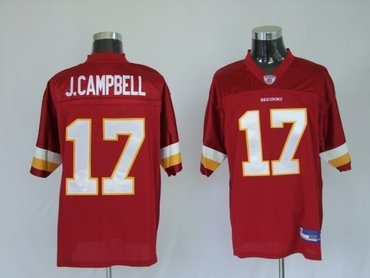 washington red skins 17 j.campbell red