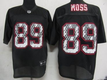 washington red skins 89 moss black united sideline jerseys