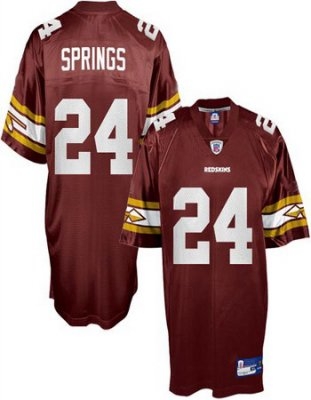 washington redskins #24 shawn springs red