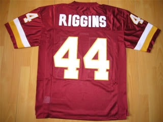 washington redskins #44 riggins red throwback jersey