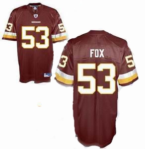 washington redskins 53 fox red jersey