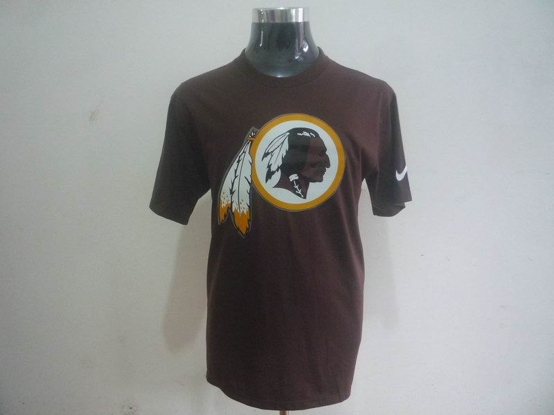 washington redskins sideline legend authentic logo dri-fit t-shirt brown