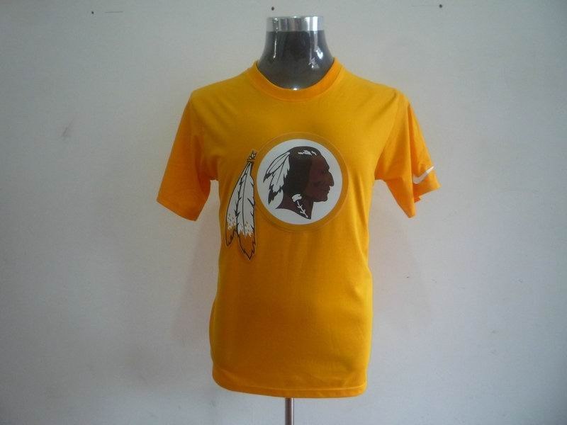 washington redskins sideline legend authentic logo dri-fit t-shirt yellow