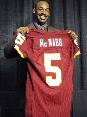 washington redskins the mcnabb reskins #5 red jerseys