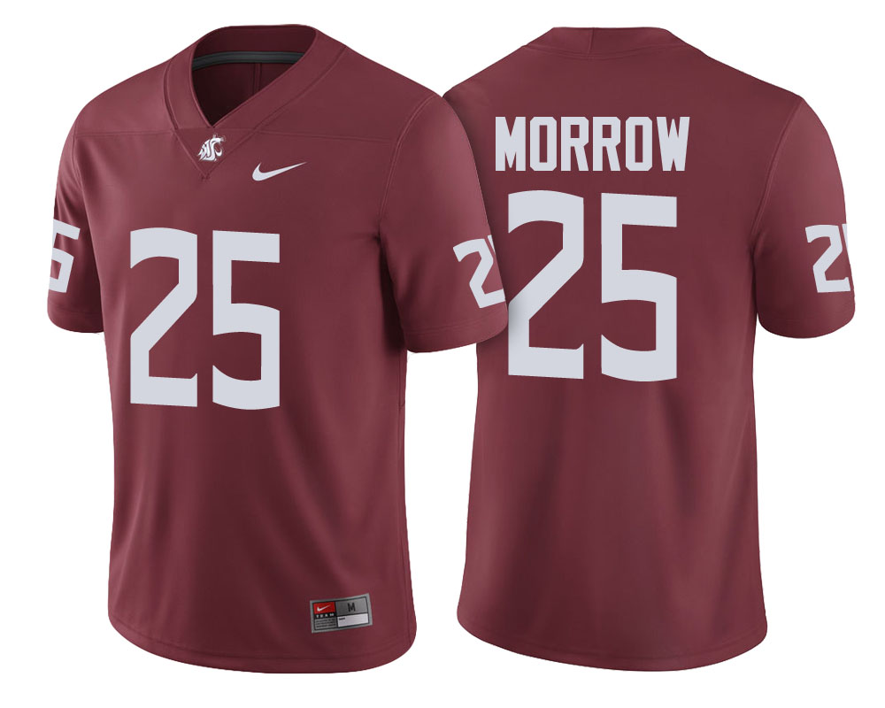 washington state cougars crimson jamal morrow college football jersey