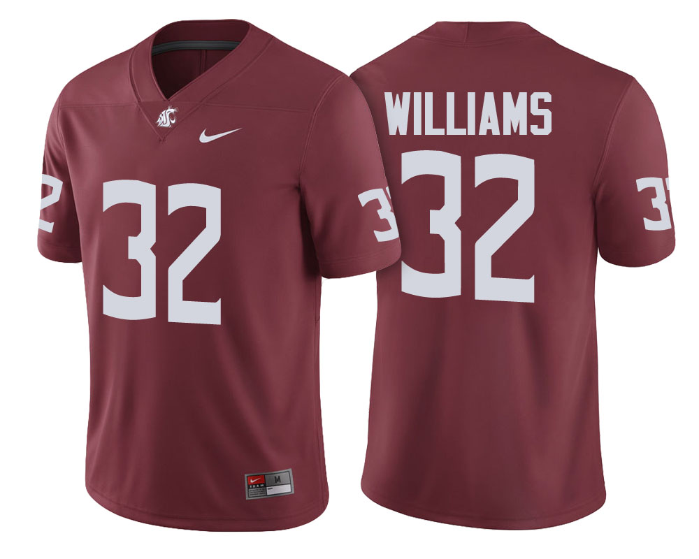 washington state cougars crimson james williams college football jersey