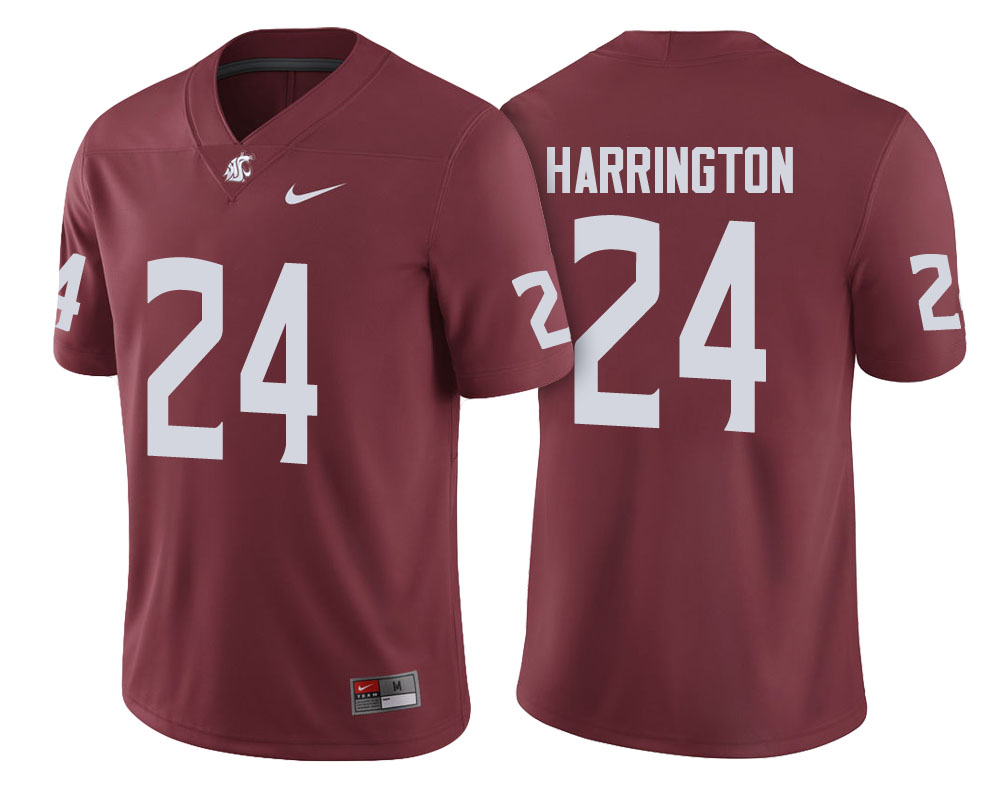 washington state cougars crimson keith harrington college football jersey