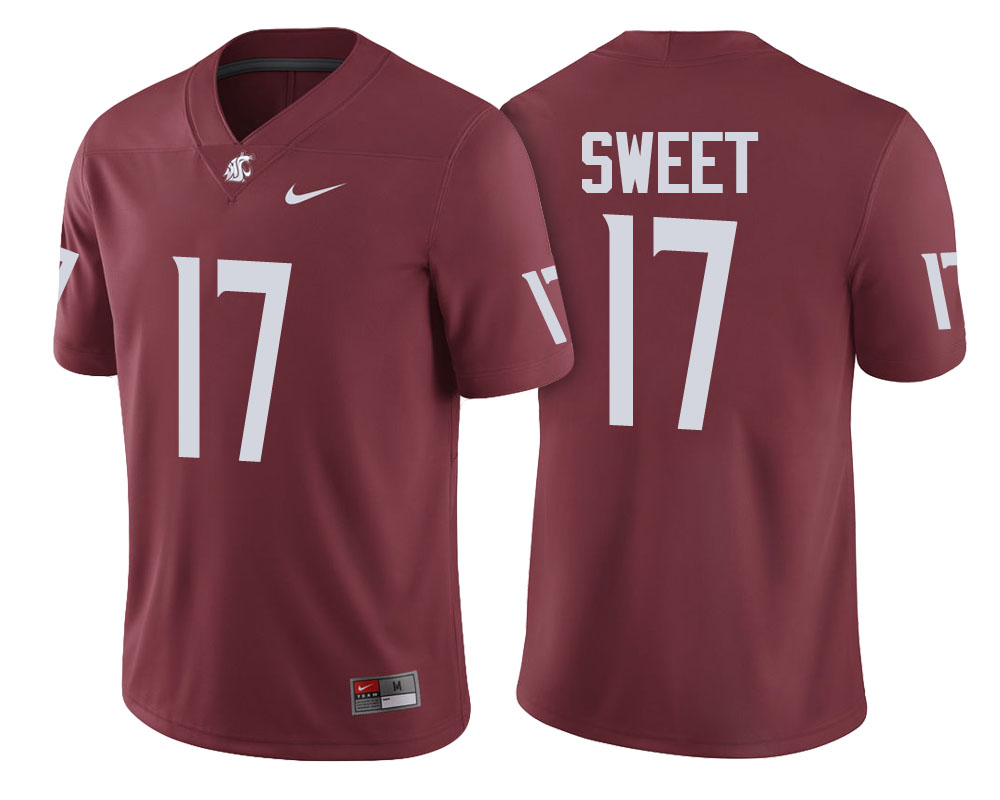 washington state cougars crimson kyle sweet college football jersey