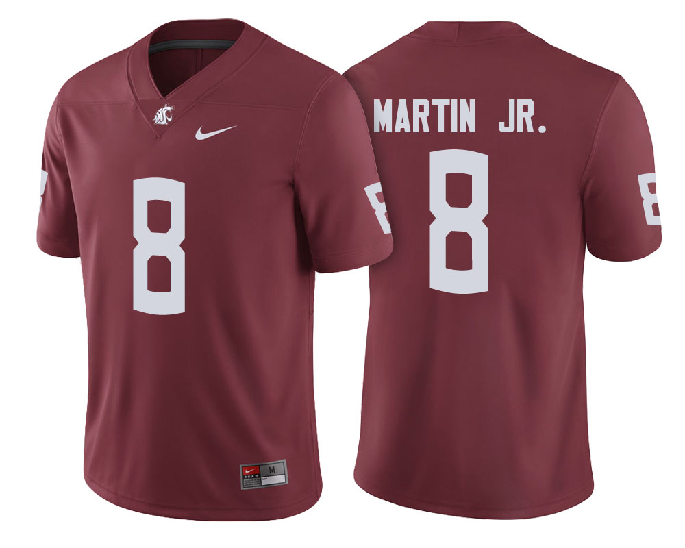 washington state cougars crimson tavares martin jr. college football jersey