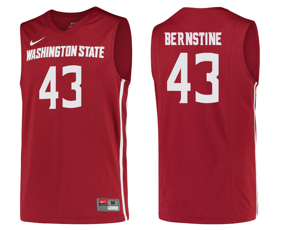 washington state cougars drick bernstine cardinal college basketball jersey