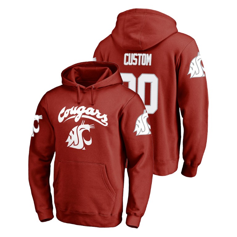 washington state cougars fanatics branded custom cardinal team lockup men's hoodie 1a