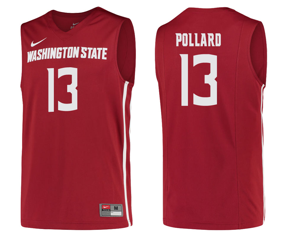 washington state cougars jeff pollard cardinal college basketball jersey