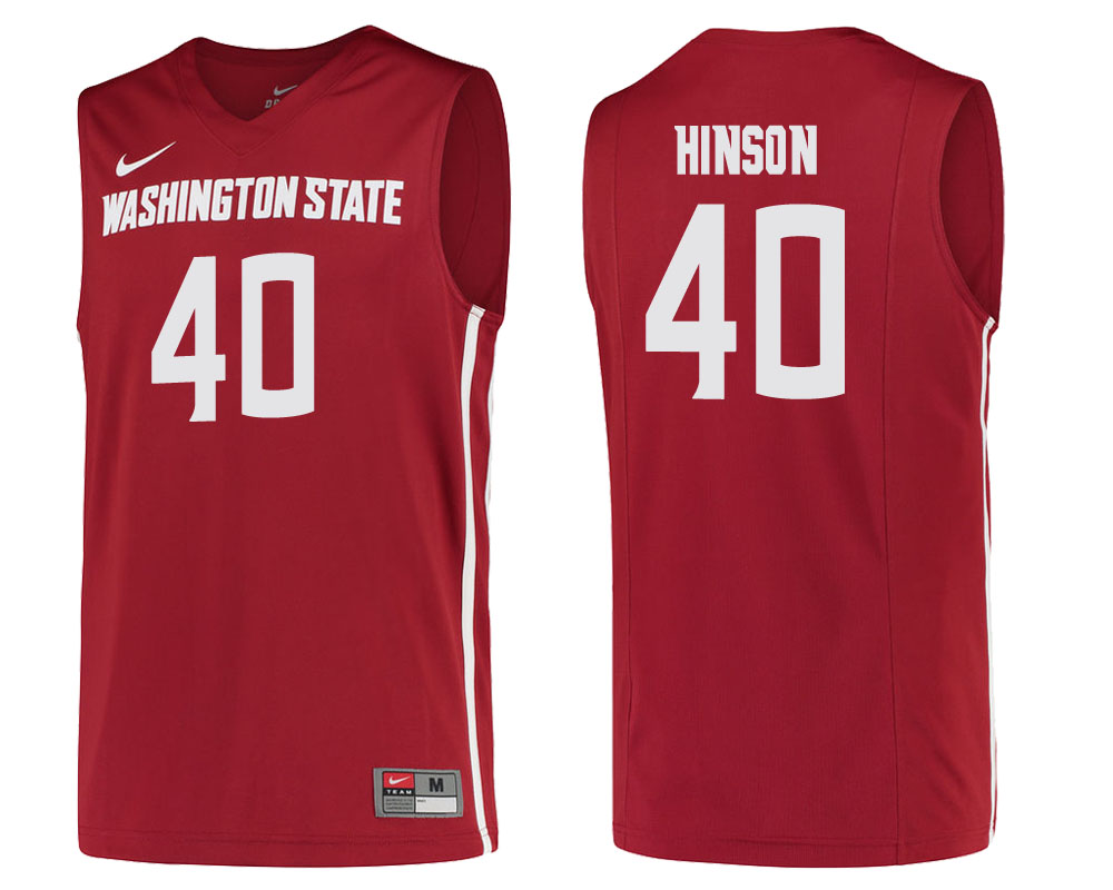 washington state cougars kwinton hinson cardinal college basketball jersey