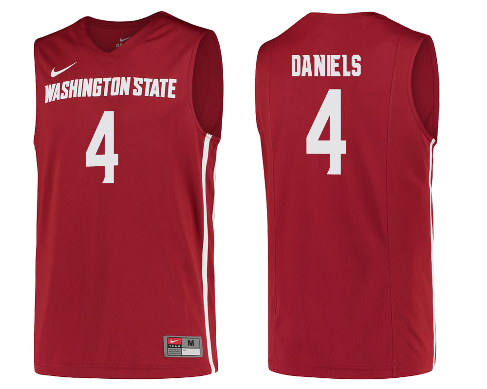 washington state cougars viont'e daniels cardinal college basketball jersey